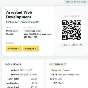 TicketStage -internet ticketing for community theatres